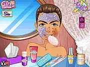 Free online fashion and dress-up game, Bridesmaid Last Minute Makeover, showing the bridesmaid applying makeup and selecting the perfect wedding dress.