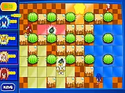 Sonic Boom Boom free online game featuring Sonic the Hedgehog and friends placing bombs to blast opponents and claim space on the map.