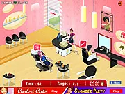 Free online hair salon game Curls And Cuts, showing a character receiving a stylish hairdo with creative cuts and curls.