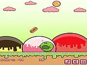 Sugar Drop Arcade free online game screenshot, cute character catching falling candy, beat the highscore.