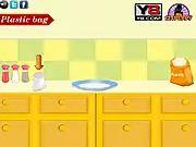 Crispy Fried Chicken free online cooking game screenshot showing a plate of golden baked chicken next to a bowl of rice