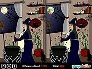 Spot The Difference Halloween free online puzzle game, find 10 differences on PlayArcadeHub