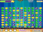 Magic Hat puzzle game screen showing colorful symbols, a magic wand, and chains of collapsing icons