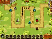 Trojan War Tower Defense game screenshot, deploying ancient Greek or Roman style towers to attack an invading army, play free strategy game online