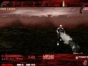 Night Of Zombies free online game screenshot showing a player character shooting a wave of cartoon-style zombies