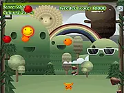 Play Color Bouncer free online game, colorful ball bouncing to restore color to gray targets in a physics puzzle on PlayArcadeHub
