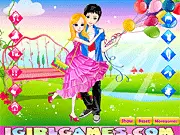 Romantic Date Days free dress up game online, Lily and boyfriend on a boat trip, couple fashion styling