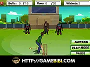 Ben 10 Ultimate Baseball free online game featuring the cartoon hero Ben 10 standing at the plate ready to hit a baseball