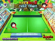 Dragon Ball Z Ping Pong free online game showing Son Goku and Frieza playing a game of table tennis