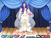 Most Gorgeous Bride Dress Up free online game, showing a beautiful bride in a wedding gown