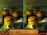 Mystery Trackers Lost Photo hidden object online game screenshot of a spooky room and scattered photo fragments