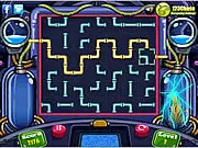 Scooby-Doo Cloning online game screenshot showing pipe pieces needing assembly to clone Scooby-Doo