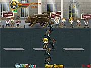Play Occupy Wall Street free online, a satirical action game where you fight zombie money-hungry traders and police.