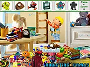 Play Kids Cartoon Room Hidden Object free online game, find hidden toys, cartoon graphics, search and find puzzle game