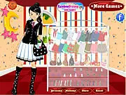 Dress for School free online game screenshot, showing a girl ready to be styled in a fashionable school outfit