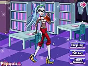 Nerd Ghoulia Style Dress Up game screenshot - Ghoulia Yelps in a cool Monster High outfit and glasses