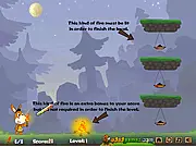 Donkey Light Fire free online puzzle game, a cute donkey lighting a bonfire on a grid map