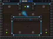 Free Neon Ball game online, play physics puzzle game, ricochet ball off walls and lasers