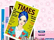 Magazine Model Make Up game screen showing a close-up of a model's face ready for make-up application with various cosmetic tools on the side