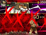 Tribe Ares game screenshot showing a brave warrior in tribal armor facing a mythical challenge, symbolizing the test of strength and wisdom