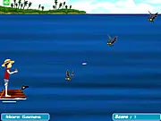 One Piece Treasure Defense free online game screenshot - Luffy defending pirate treasure