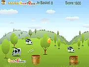 Catch Green! Fruit Catcher free online game screenshot - basket catching falling fruits