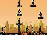 Play Let the Bullet Fly 3 free online game, showing a secret agent aiming a gun at two red-suited gangsters behind cover.