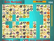 Kris Mahjong 3 free online game screenshot featuring colorful matching tiles on the game board