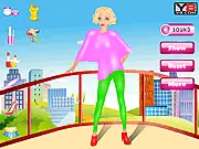 Play Jessica Out of the Town free online dressup game on PlayArcadeHub, showing a stylish girl named Jessica wearing a glamorous, diamond-like gown.