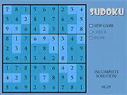 Screenshot of Sudoku Puzzle online game showing a 9x9 grid partially filled with numbers and ready for the player to solve the logic puzzle