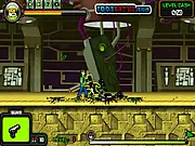 Screenshot of Ben10 Torpedo online game - Ben Tennyson fighting aliens with a gun