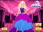 Play Gala Dressup free online fashion game on PlayArcadeHub, showing a glamorous girl with elegant makeup and a sparkling formal gown.