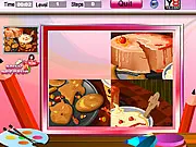Solving a Halloween Day Slide Puzzle featuring pumpkins and spooky elements in a free online game