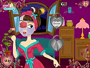 Ever After High Cerise Hood facial and dress up game screen, showing the character getting a spa treatment, free fashion game online