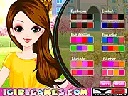 New Back To School Look game screenshot showing a girl trying on different fashionable outfits and accessories for school