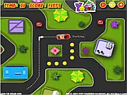 Pizza Boy City Parking online game, car driving through city traffic to deliver hot pizza
