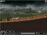 Battlefield Medic WWII game screenshot of a medical truck driving over rough terrain during an explosion