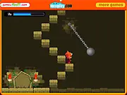 Firestar and Icestar Temples Adventure game screenshot showing a flame character running through an ancient temple, free online puzzle platformer