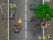 Bloodbath Avenue free online zombie action game screenshot, character fighting undead horde, bloody survival