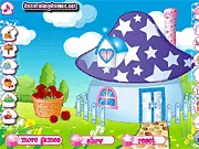 Smurf House Decoration free game, play online Smurf decoration, decorate mushroom house, Smurfs home accessories
