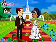 California Wedding free dress up game, style the bride and groom online, West Coast fashion game, virtual wedding planning