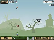 The Zombie Feeder game screenshot showing a zombie character and an upgrade menu