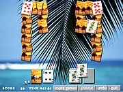 Play Sunny Island Solitaire free online card game on a tropical island background.