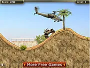 War Machine Deluxe free action game online; driving a military Hummer through a warzone against tanks and choppers