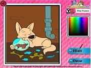 Bolt Coloring Book free online game, featuring the dog Bolt and the hamster Rhino from the movie to be colored by the player.