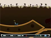 Stunt Challenge game screenshot of a motorcycle performing a mid-air back flip over a difficult obstacle course
