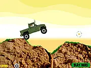 Game image of Bakugan Safari showing Dan Kuso, the main character, riding a small vehicle or running through a jungle or safari-themed level in a 2D side-scrolling style