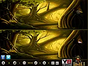 Magic Jungle Spot the Difference online puzzle game screenshot with two jungle pictures