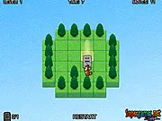 Magic Idols puzzle free online game, Sokoban game with monkey, pushing idols brain teaser on PlayArcadeHub