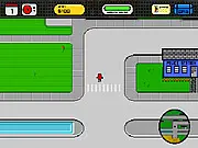 Pixel art screenshot of the hero fighting a group of bad guys in the free online action game, Pix City Adventure